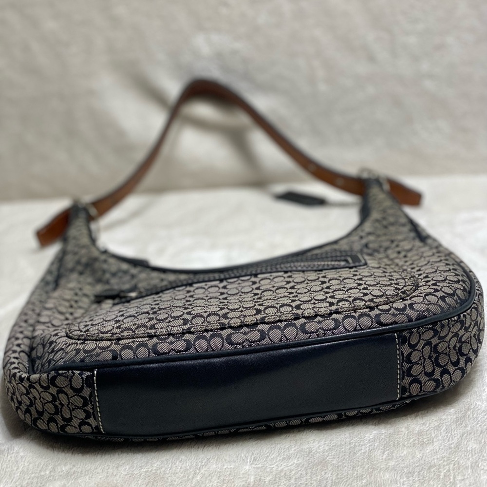 COACH Y2K 2002 Vintage Grey Mini Signature C Soho Hobo Jacquard Shoulder Bag - Picture 4 of 14